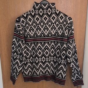 Tahari Black and Red Knit Sweater